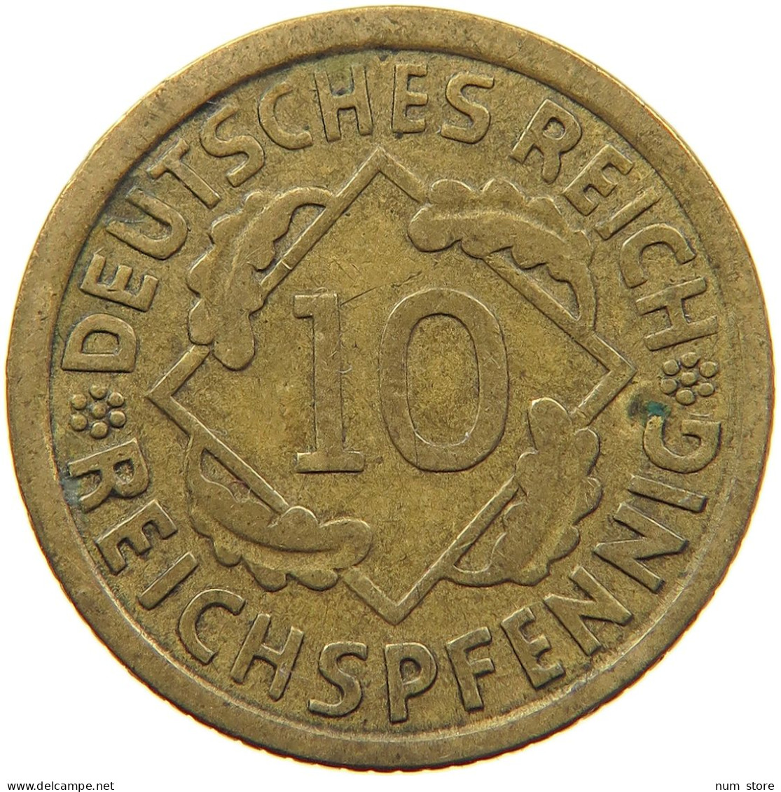 WEIMARER REPUBLIK 10 PFENNIG 1929 E  #MA 098926 - 10 Renten- & 10 Reichspfennig