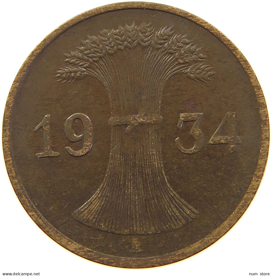 WEIMAR PFENNIG 1934 A  #MA 068151 - 1 Rentenpfennig & 1 Reichspfennig