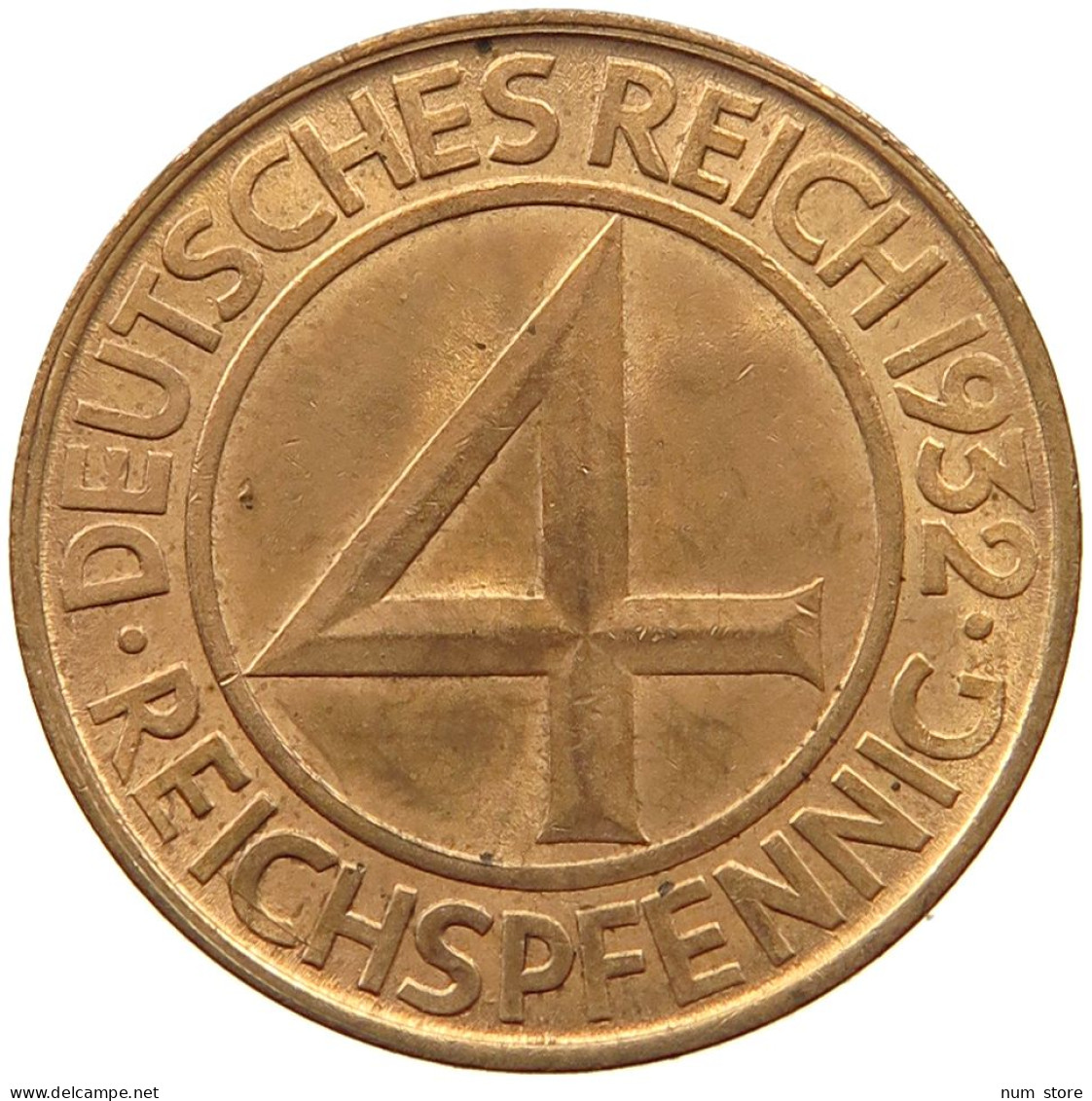 WEIMAR 4 PFENNIG 1932  #MA 012057 - 4 Reichspfennig