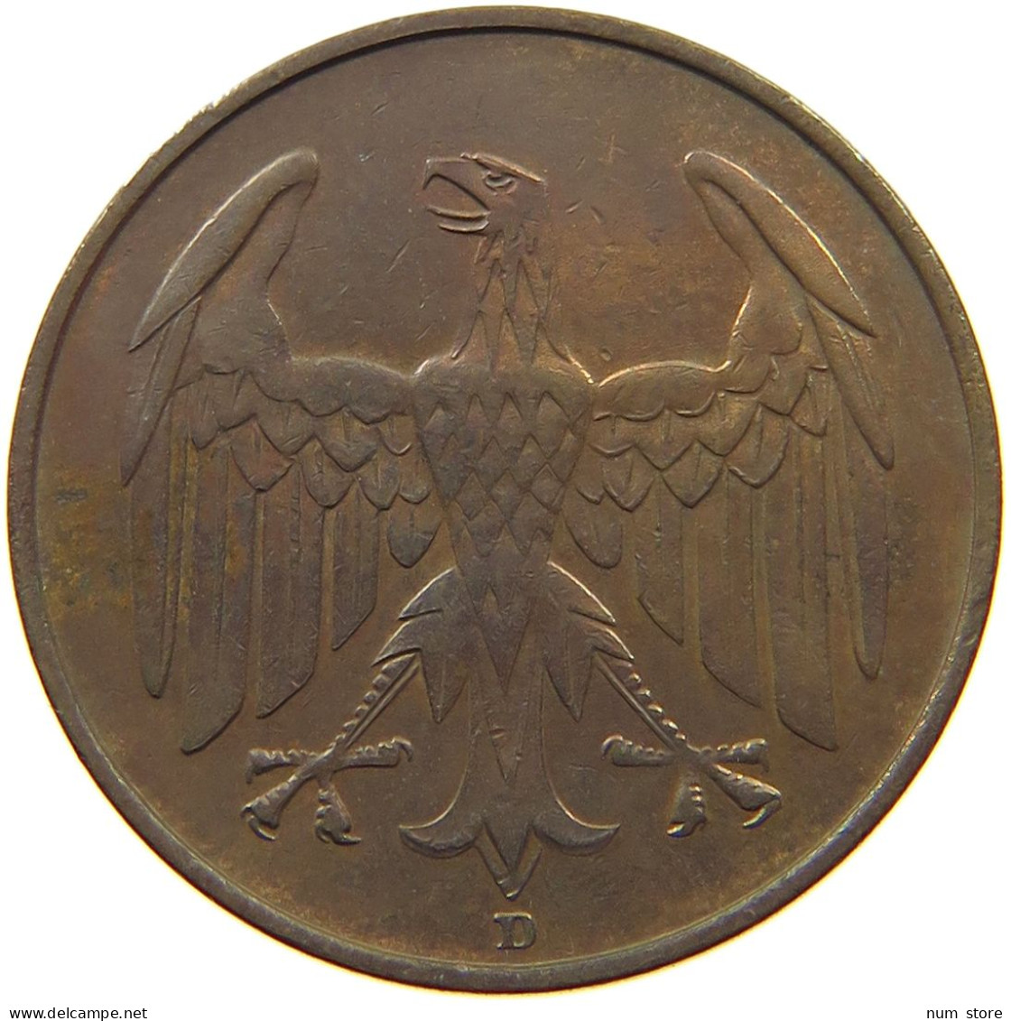 WEIMAR 4 PFENNIG 1932 D J.315, 4 REICHSPFENNIG 1932 #MA 002000 - 4 Reichspfennig