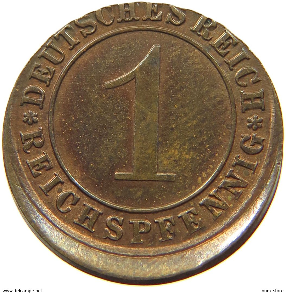 WEIMAR 1 PFENNIG 1931 A 1 PFG. FEHLPRÄGUNG - 1931 A #MA 000302 - 1 Renten- & 1 Reichspfennig