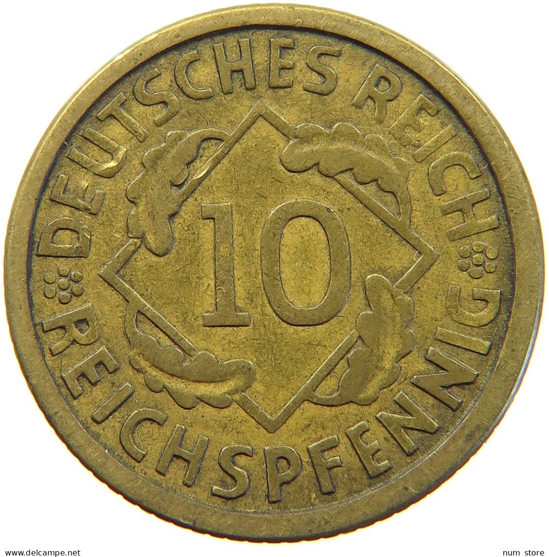 WEIMAR 10 PFENNIG 1926 A  #MA 068154 - 10 Renten- & 10 Reichspfennig