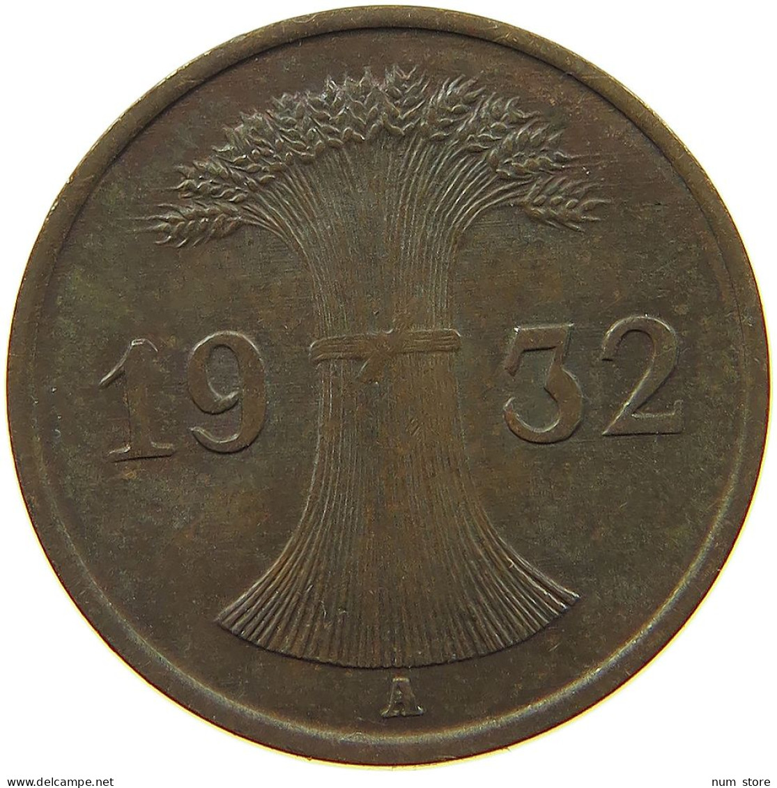 WEIMARER REPUBLIK RENTENPFENNIG 1932 A  #MA 100182 - 1 Rentenpfennig & 1 Reichspfennig