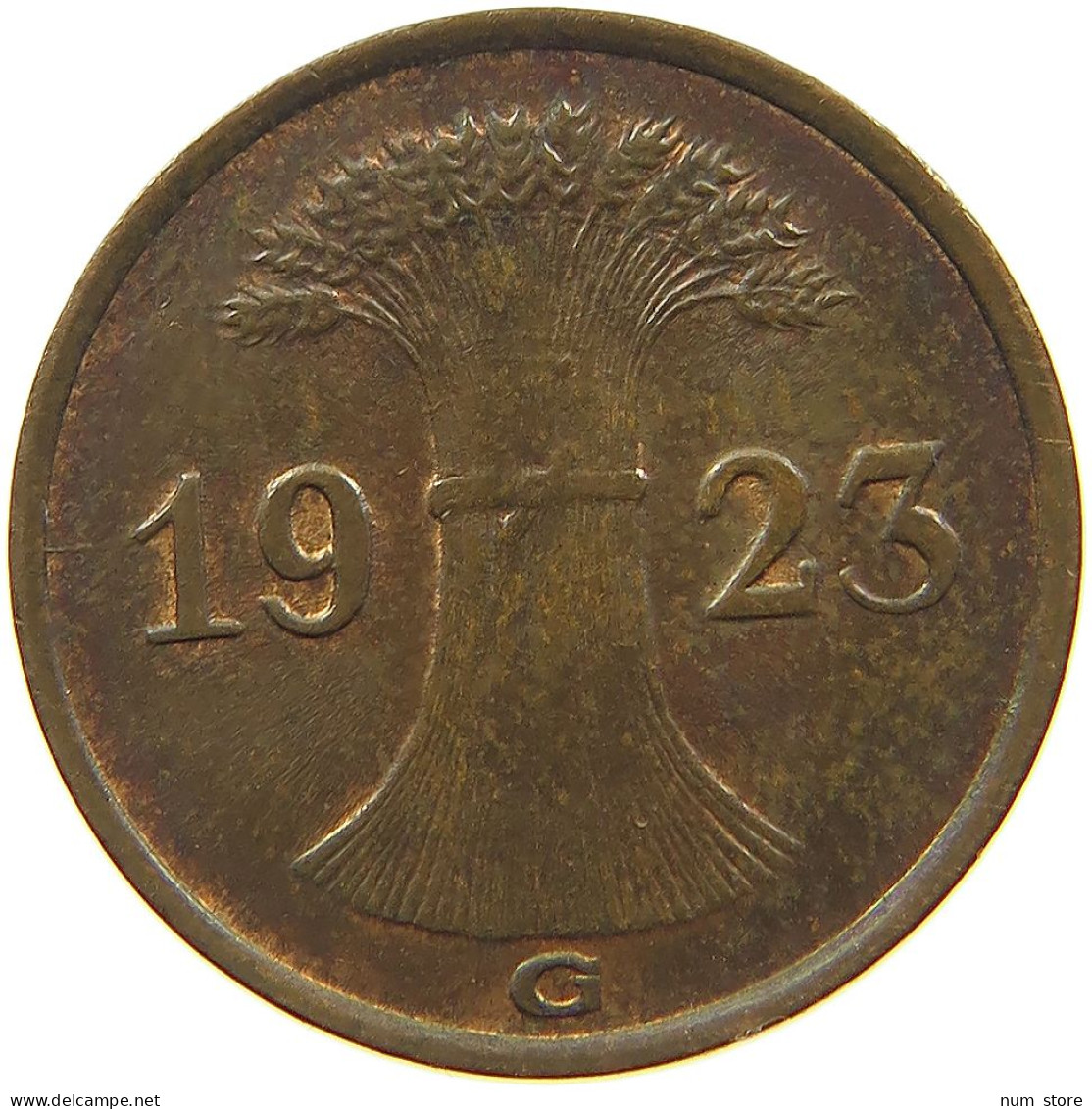 WEIMARER REPUBLIK RENTENPFENNIG 1923 G  #MA 100167 - 1 Rentenpfennig & 1 Reichspfennig
