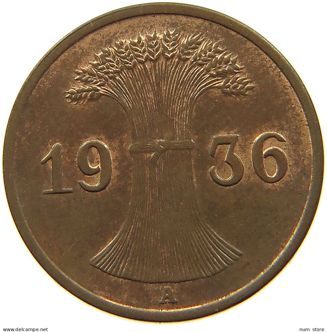 WEIMARER REPUBLIK REICHSPFENNIG 1936 A  #MA 100179 - 1 Rentenpfennig & 1 Reichspfennig