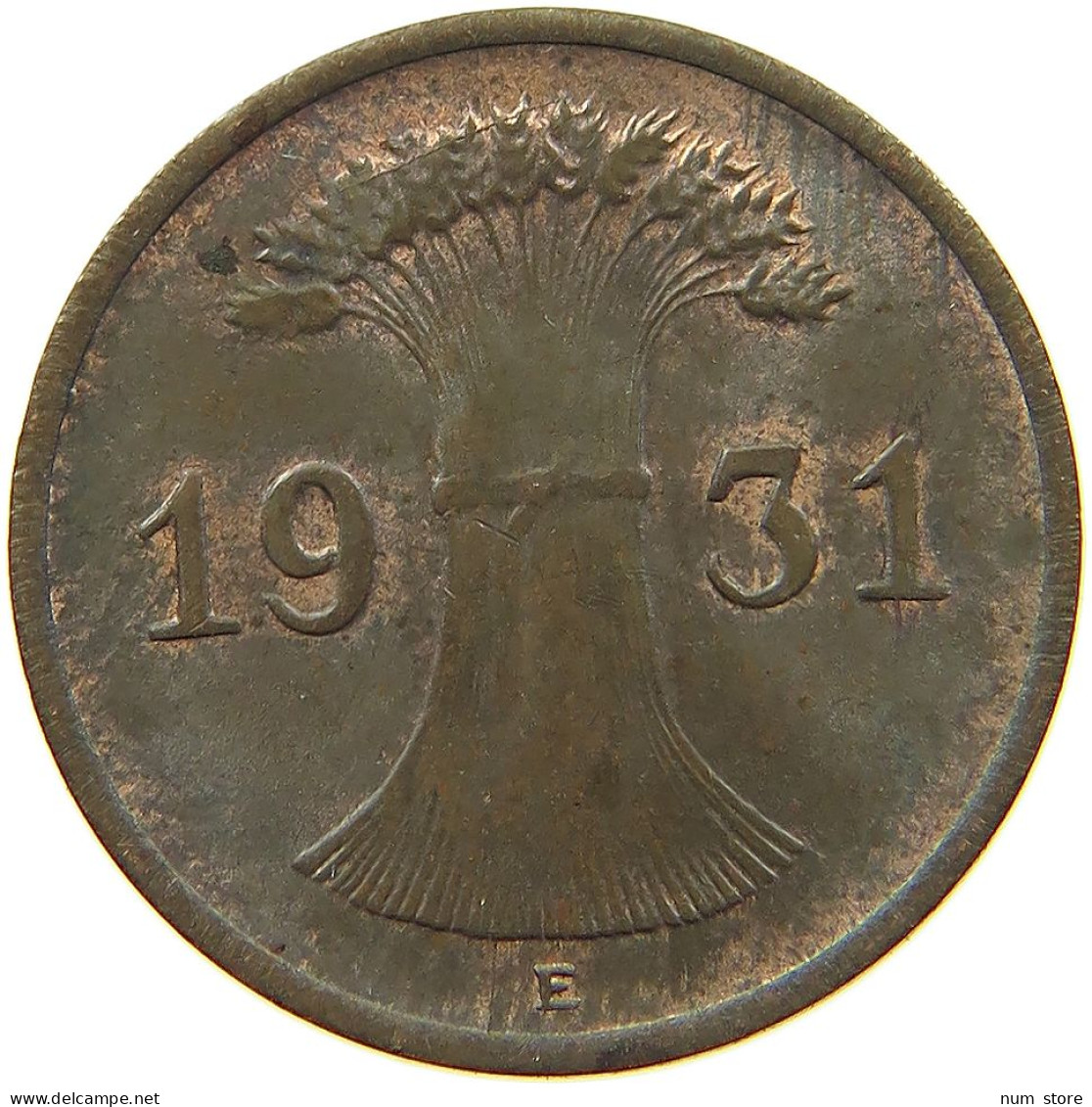 WEIMARER REPUBLIK REICHSPFENNIG 1931 E  #MA 100166 - 1 Renten- & 1 Reichspfennig