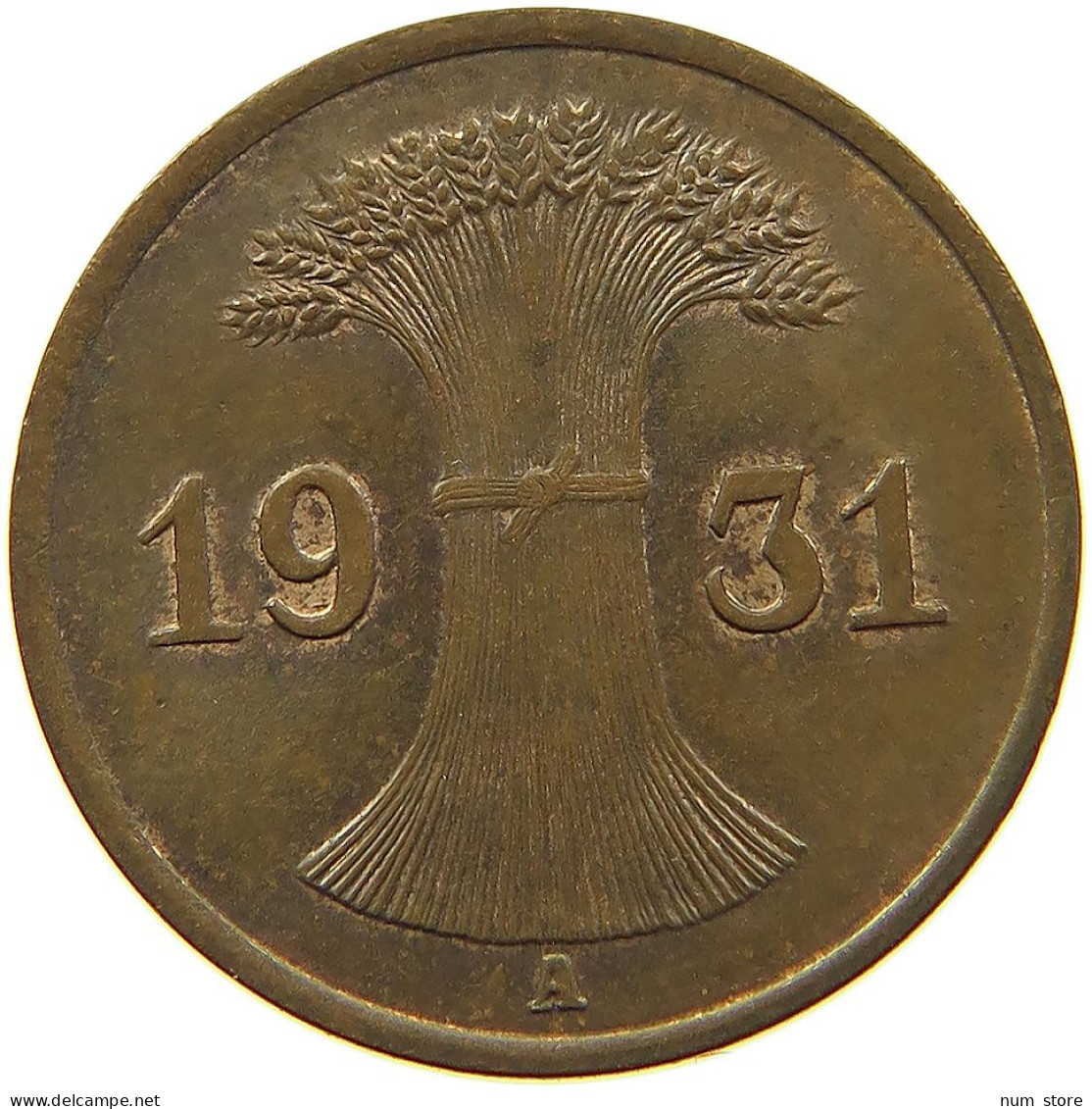 WEIMARER REPUBLIK REICHSPFENNIG 1931 A  #MA 100183 - 1 Renten- & 1 Reichspfennig