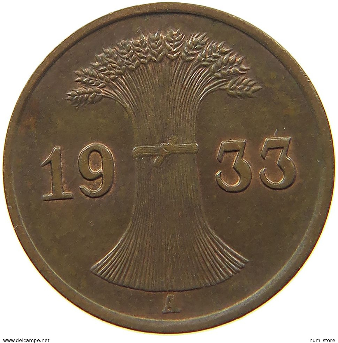 WEIMARER REPUBLIK REICHSPFENNIG 1933 A  #MA 100165 - 1 Rentenpfennig & 1 Reichspfennig