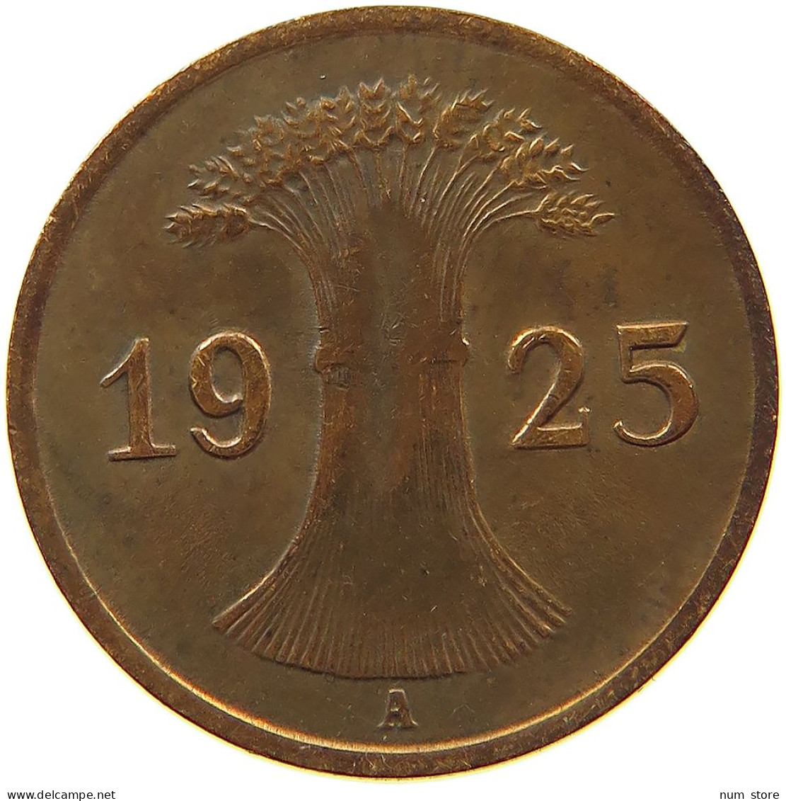 WEIMARER REPUBLIK REICHSPFENNIG 1925 A  #MA 100177 - 1 Renten- & 1 Reichspfennig