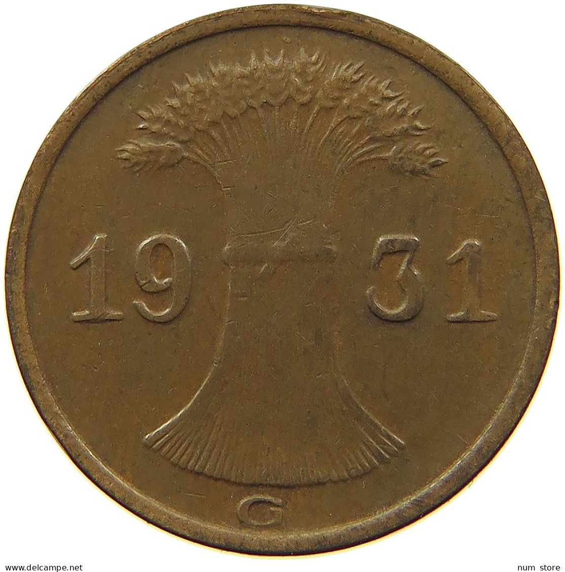 WEIMARER REPUBLIK PFENNIG 1931 G  #MA 100762 - 1 Renten- & 1 Reichspfennig