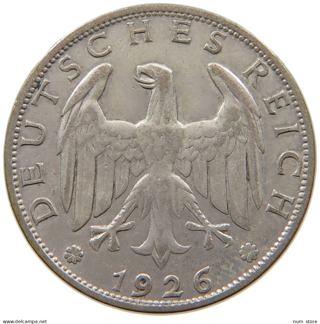 WEIMARER REPUBLIK MARK 1926 A  #MA 001527 - 1 Mark & 1 Reichsmark