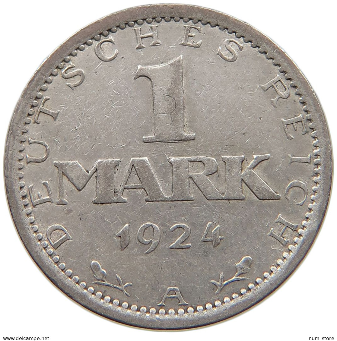 WEIMARER REPUBLIK MARK 1924 A  #MA 021062 - 1 Mark & 1 Reichsmark