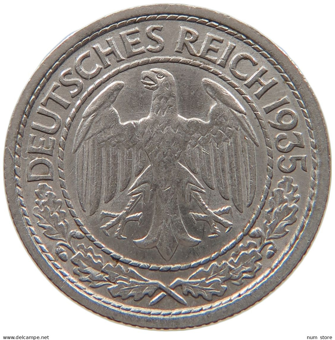 WEIMARER REPUBLIK 50 REICHSPFENNIG 1935 J  #MA 104148 - 50 Rentenpfennig & 50 Reichspfennig