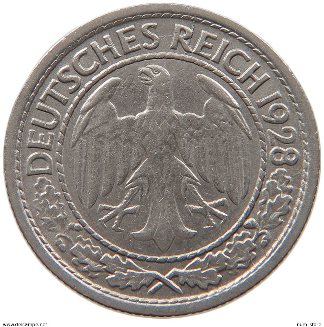 WEIMARER REPUBLIK 50 REICHSPFENNIG 1928 E  #MA 099480 - 50 Renten- & 50 Reichspfennig