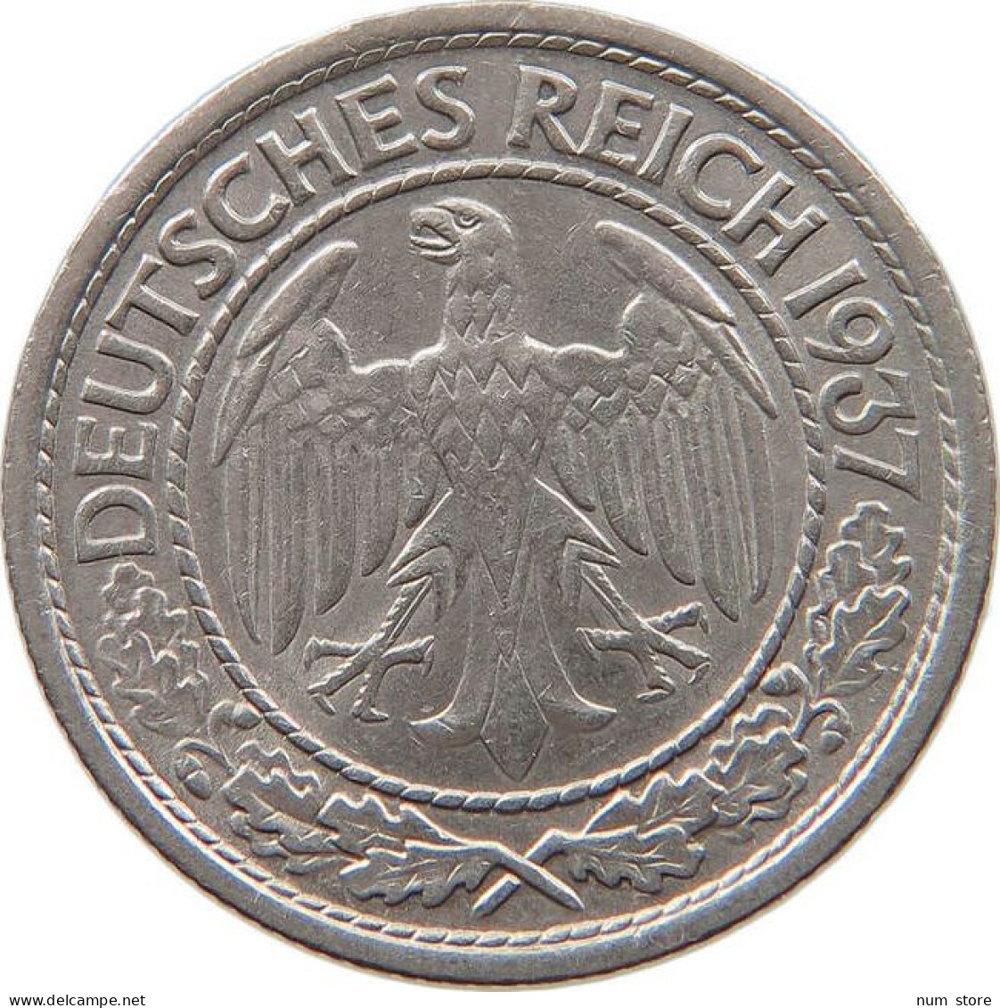 WEIMARER REPUBLIK 50 REICHSPFENNIG 1928 A  #MA 099477 - 50 Renten- & 50 Reichspfennig