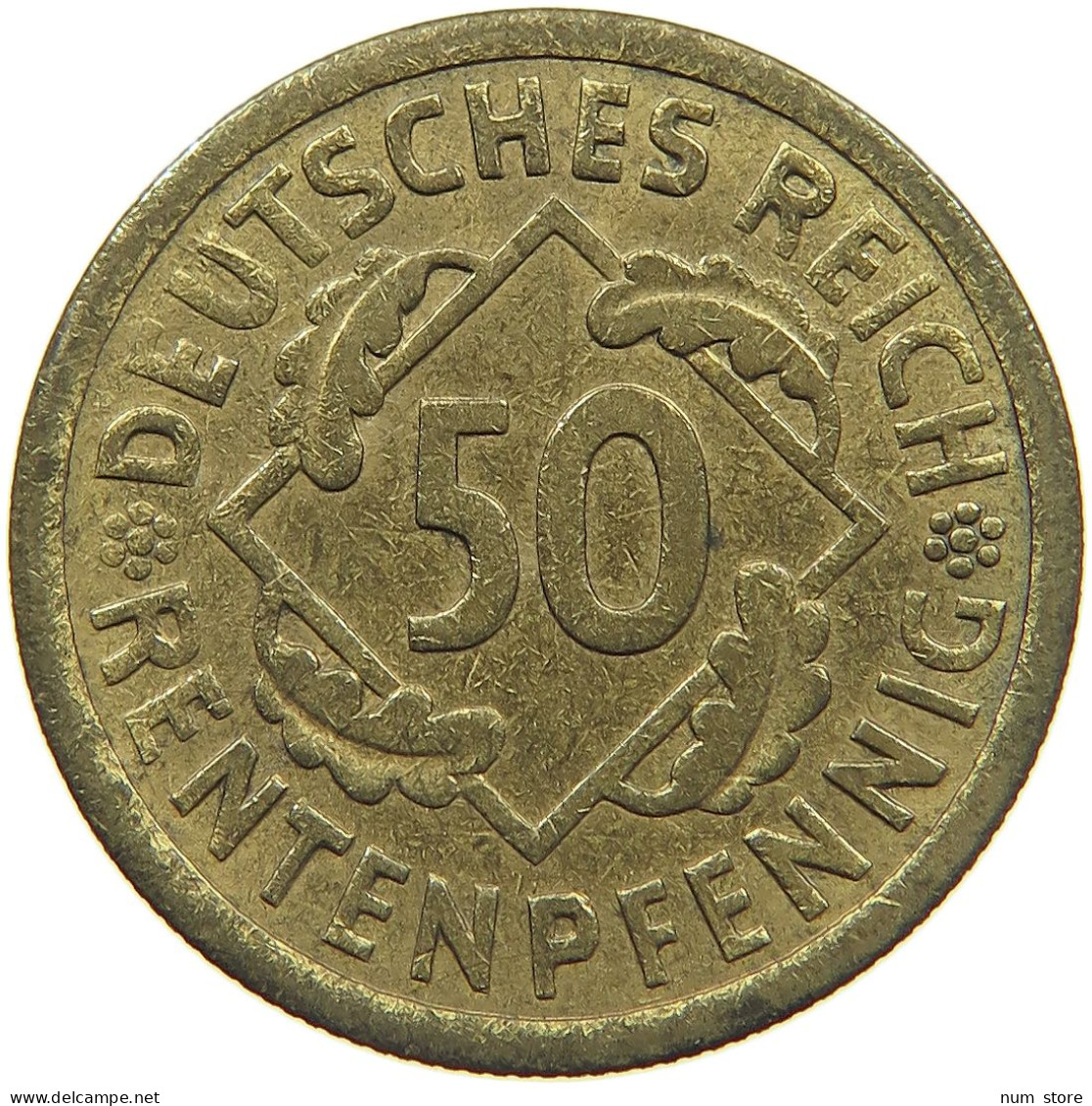 WEIMARER REPUBLIK 50 PFENNIG 1924 A  #MA 021934 - 50 Rentenpfennig & 50 Reichspfennig