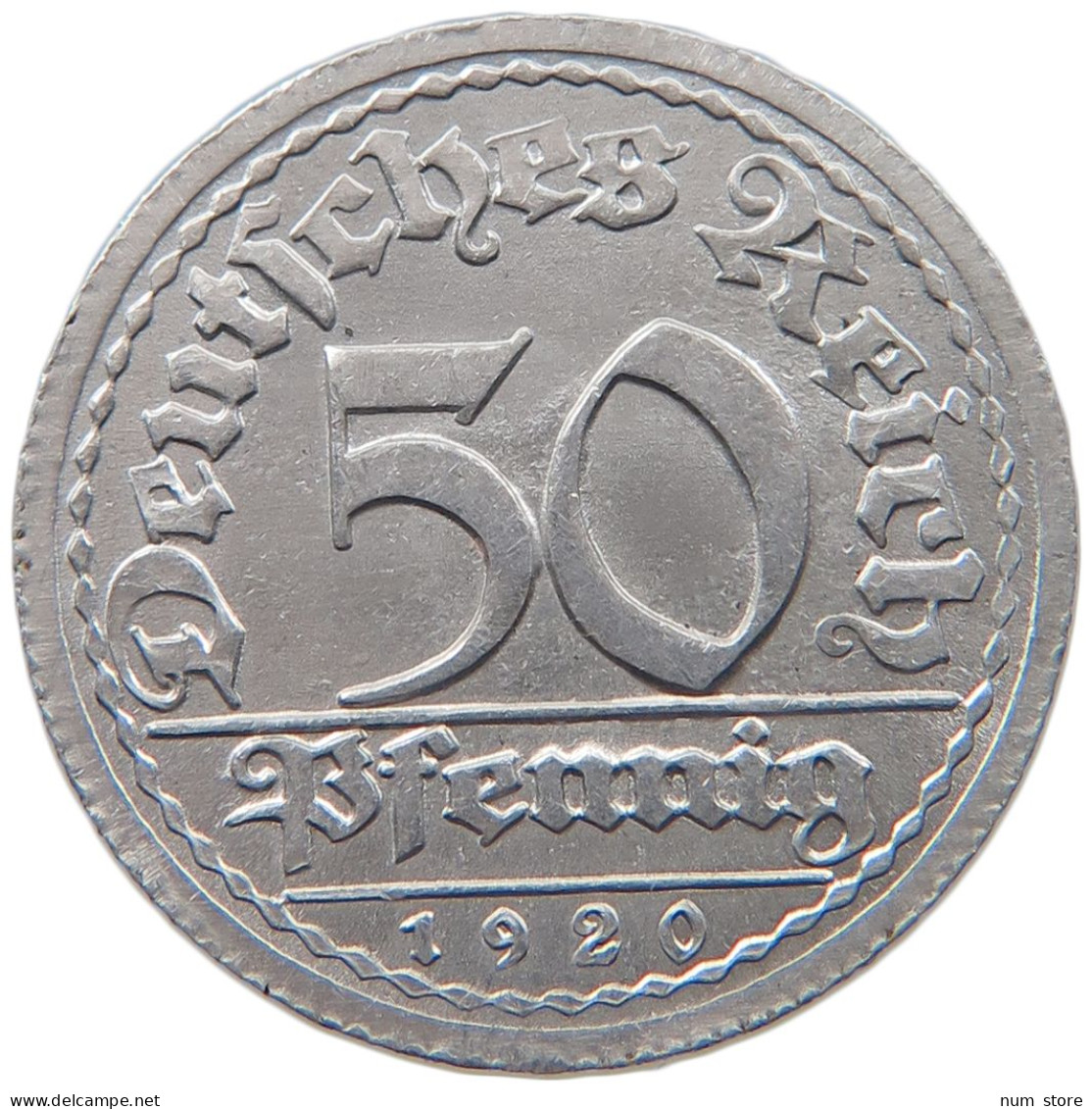 WEIMARER REPUBLIK 50 PFENNIG 1920 G  #MA 098838 - 50 Renten- & 50 Reichspfennig