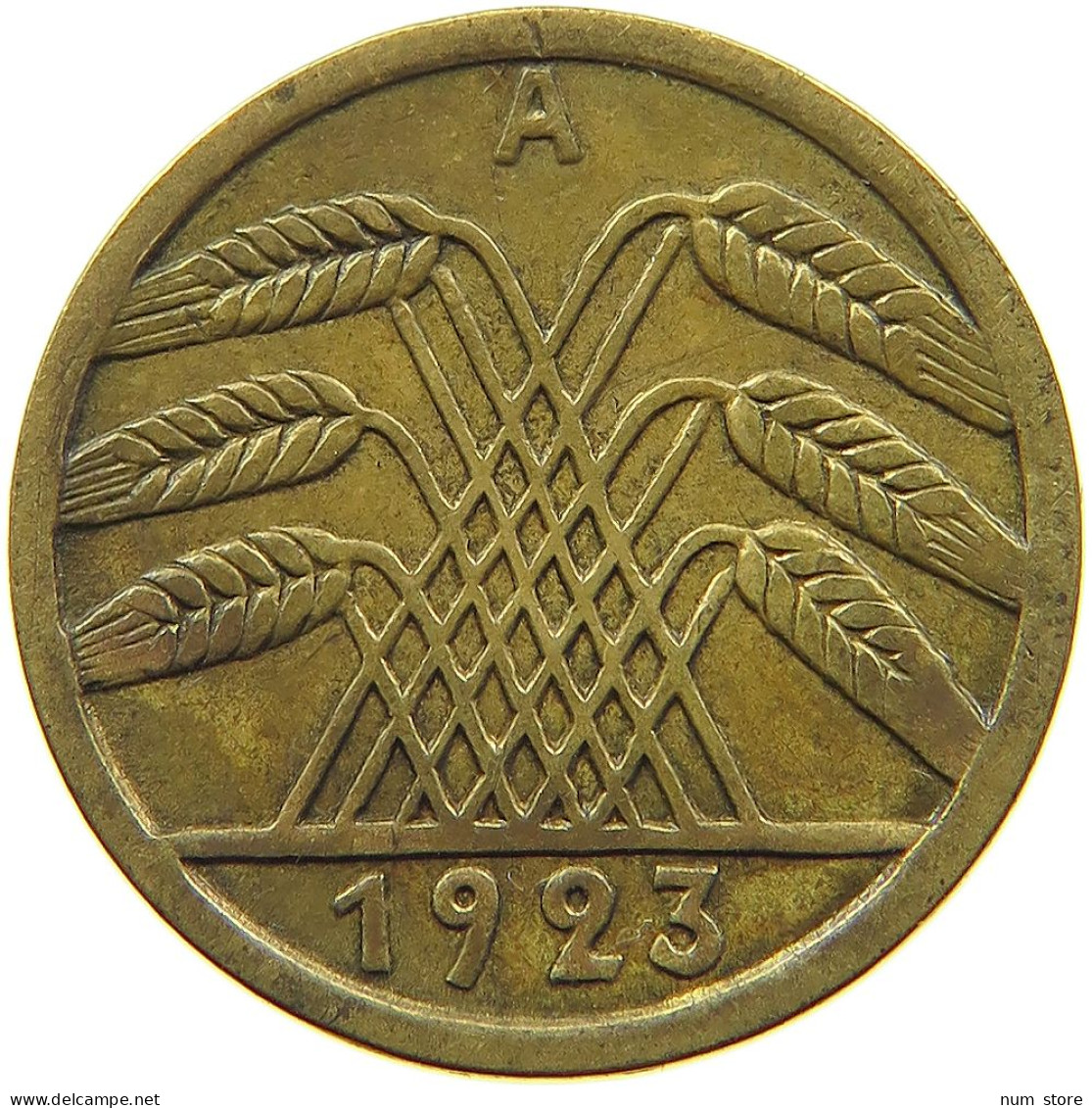 WEIMARER REPUBLIK 5 RENTENPFENNIG 1923 A DEZENTRIERT #MA 099018 - 5 Renten- & 5 Reichspfennig