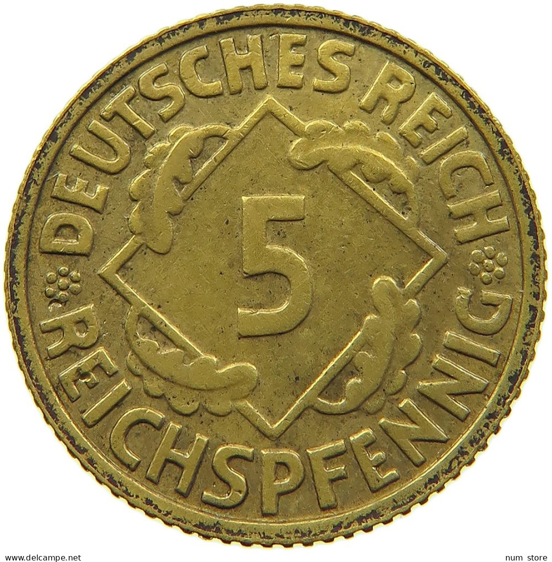 WEIMARER REPUBLIK 5 PFENNIG 1935 G  #MA 099005 - 5 Renten- & 5 Reichspfennig