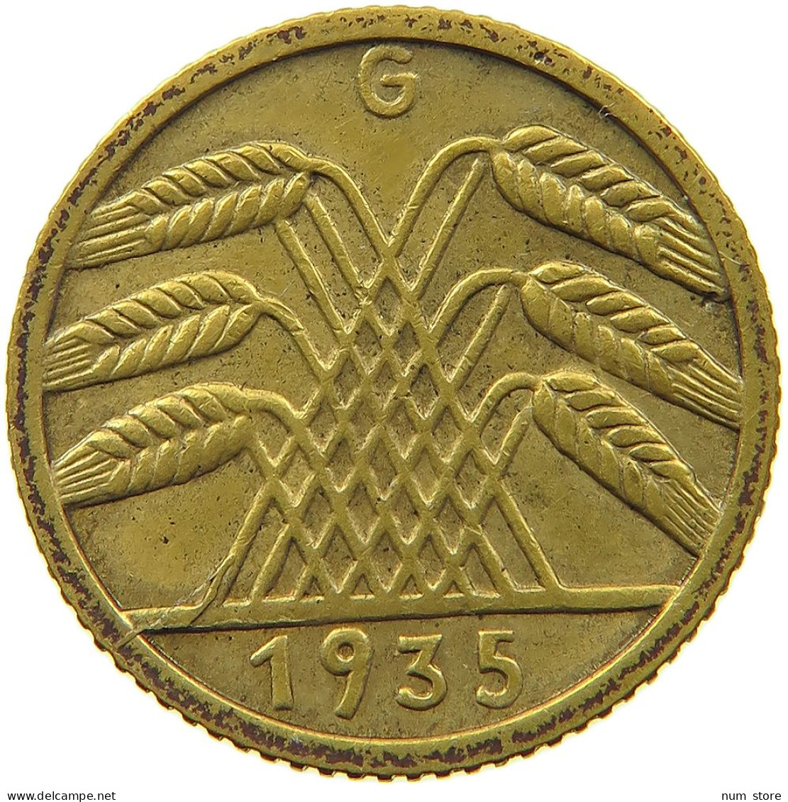 WEIMARER REPUBLIK 5 PFENNIG 1935 G  #MA 099005 - 5 Rentenpfennig & 5 Reichspfennig