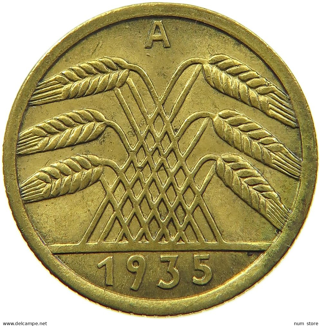 WEIMARER REPUBLIK 5 PFENNIG 1935 A FEHLPRÄGUNG #MA 099000 - 5 Renten- & 5 Reichspfennig