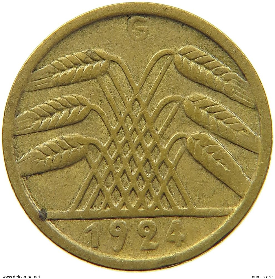 WEIMARER REPUBLIK 5 PFENNIG 1924 G  #MA 099003 - 5 Renten- & 5 Reichspfennig