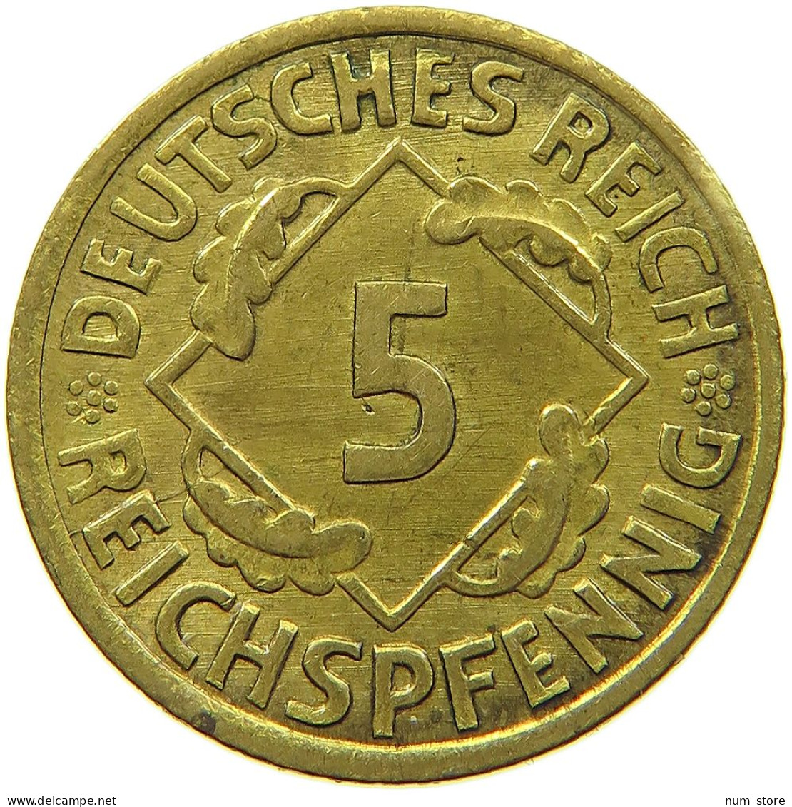 WEIMARER REPUBLIK 5 PFENNIG 1924 E  #MA 099013 - 5 Renten- & 5 Reichspfennig