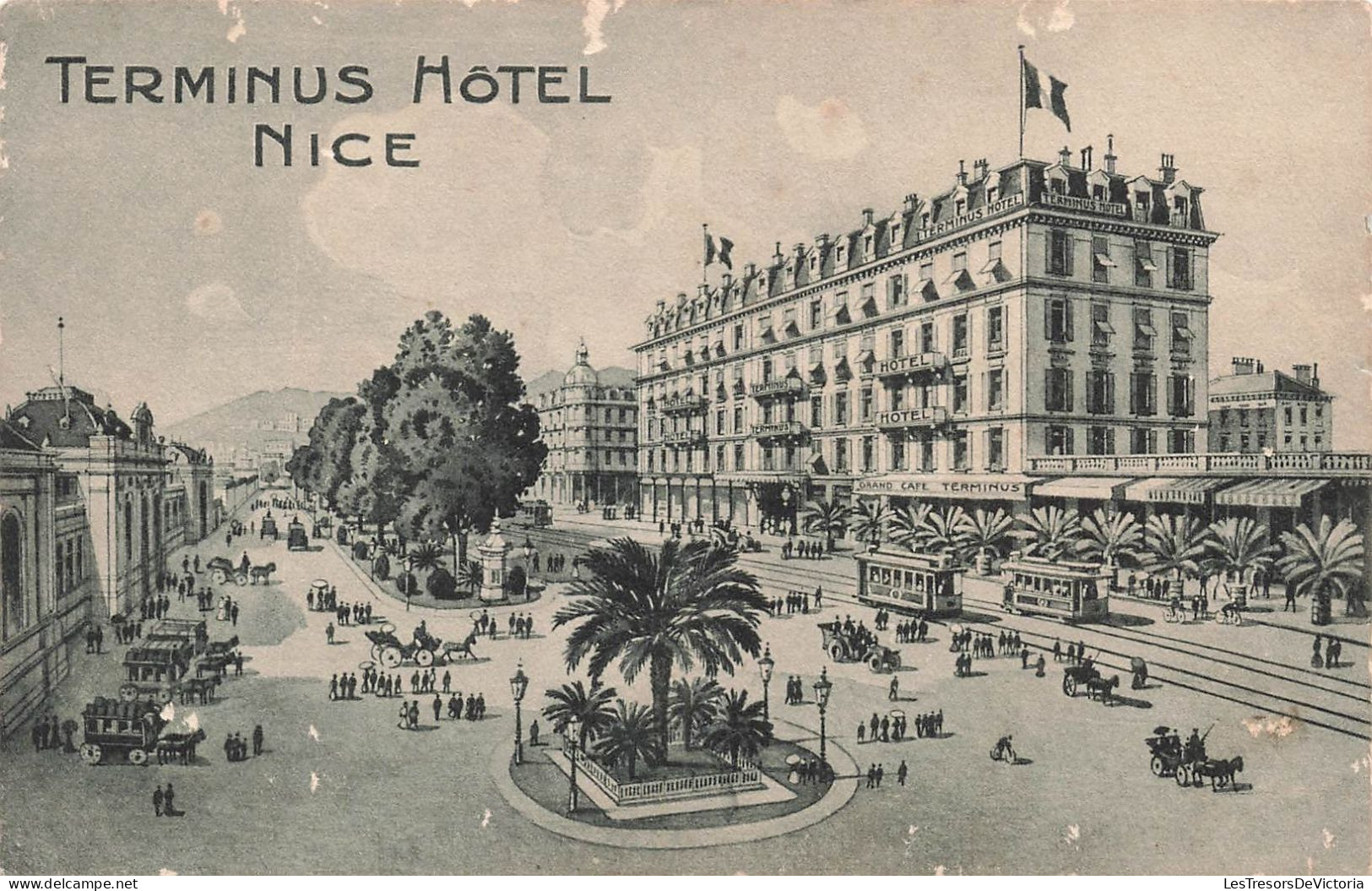 FRANCE - Nice - Terminus Hôtel Nice - Animé - Carte Postale Ancienne - Mehransichten, Panoramakarten