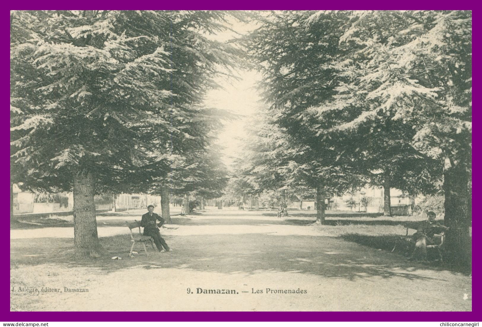 * DAMAZAN - Les Promenades - Animée - Edit. ALLEGRE - 1906 - Damazan