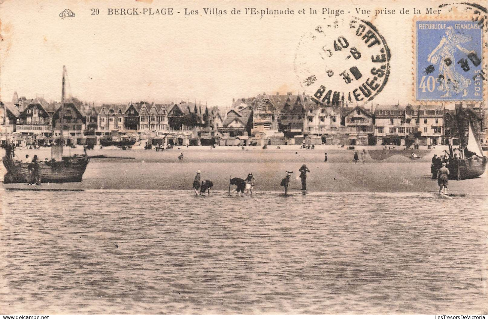 FRANCE - Berck Plage - Les Villas De L'Esplanade Et La Plage - Vue Prise De La Mer - Carte Postale Ancienne - Berck