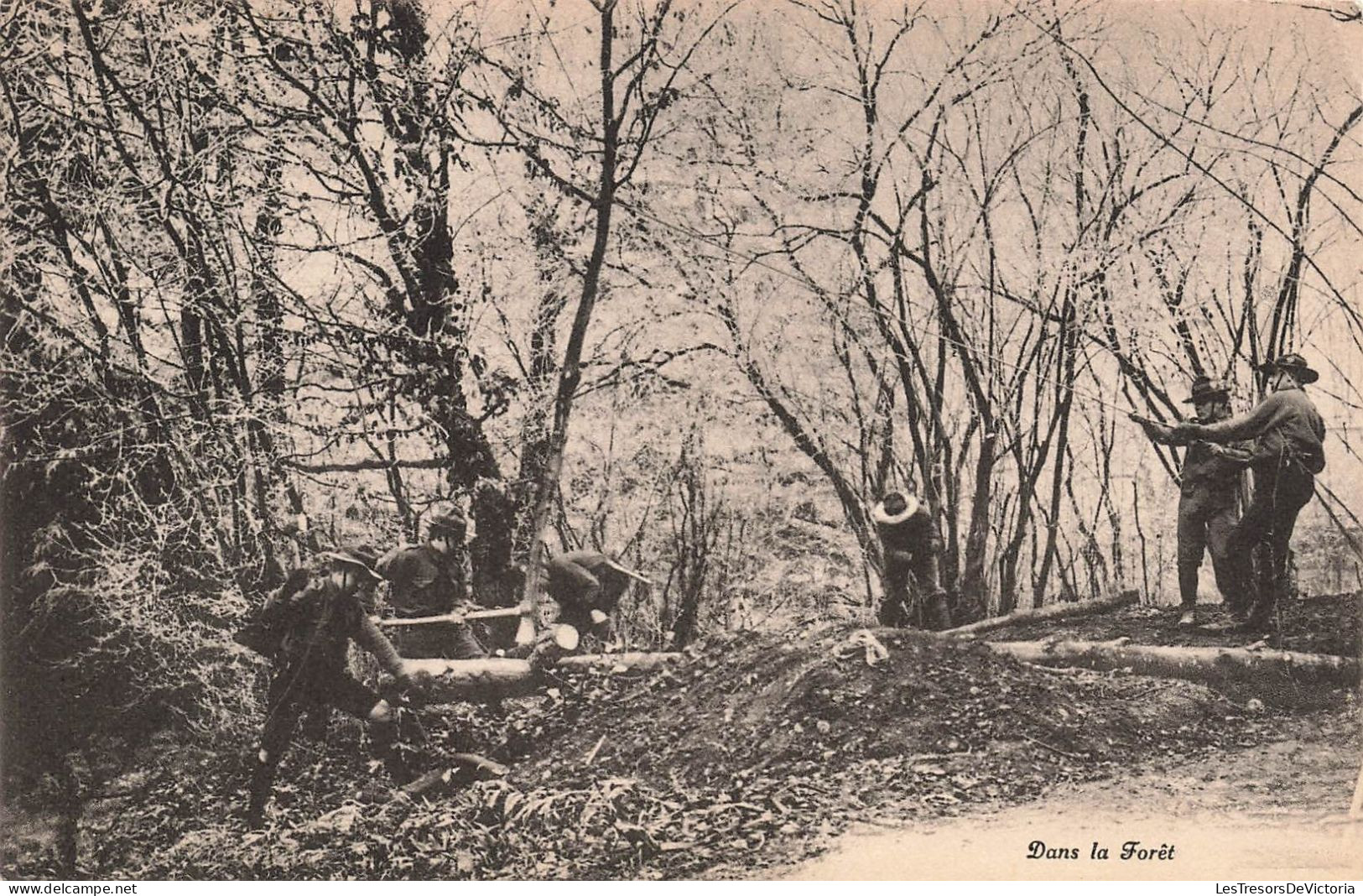 METIERS - Des Bucherons Dans La Forêt - Carte Postale Ancienne - Autres & Non Classés