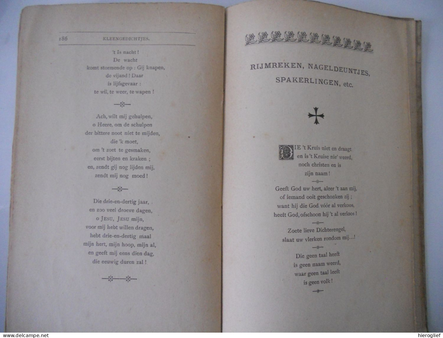 Gedichten Gezangen & Gebeden - Kleengedichtjes door Guido Gezelle 1893 Roeselare De Meester / Brugge Kortrijk