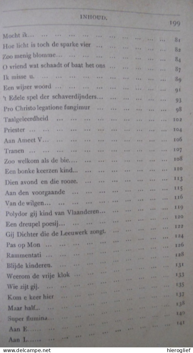 Gedichten Gezangen & Gebeden - Kleengedichtjes door Guido Gezelle 1893 Roeselare De Meester / Brugge Kortrijk