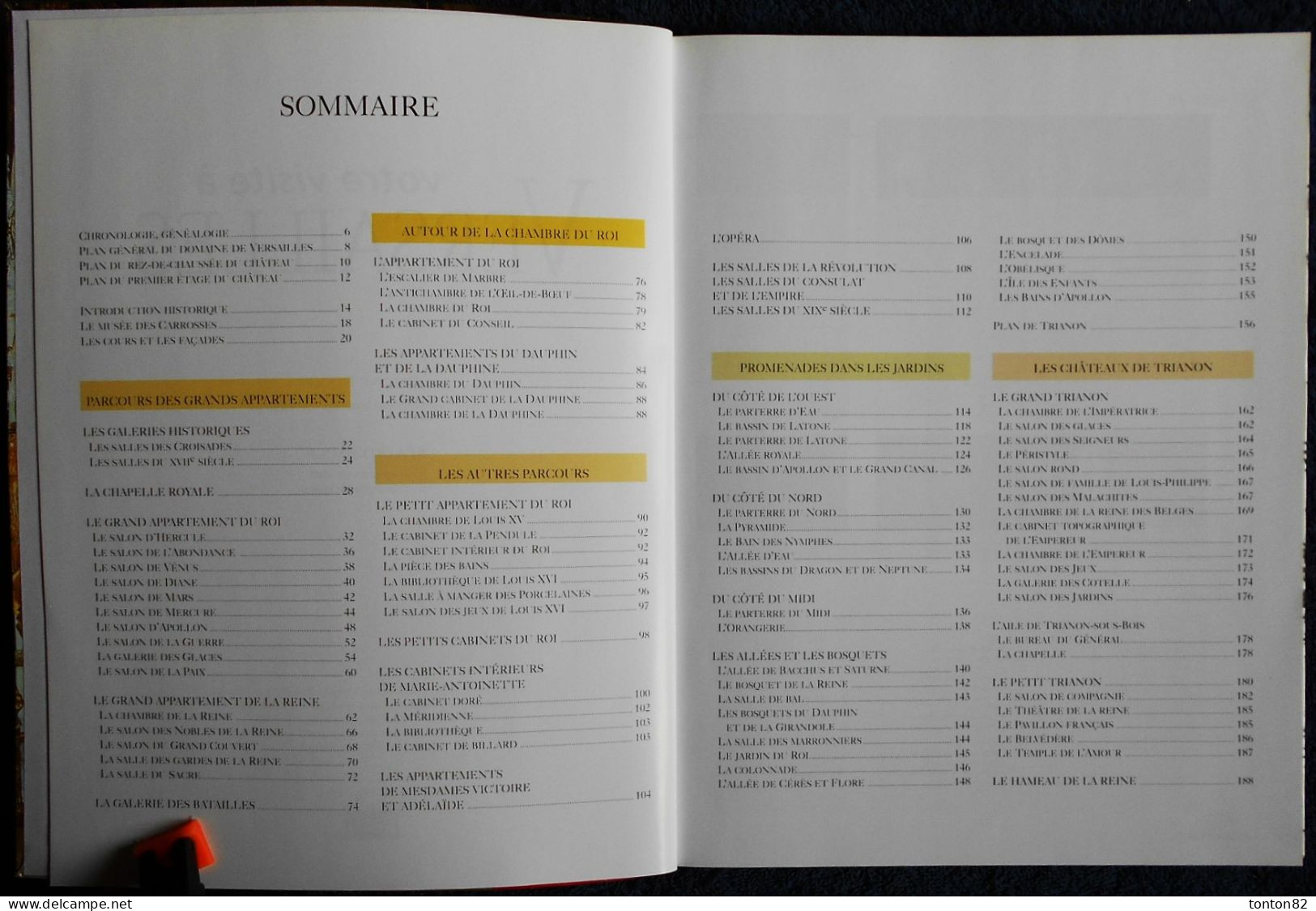 Votre Visite à VERSAILLES - Le Château -  Les Jardins - Trianon - 4 Plans Complets - 300 Illustrations - ART LYS - 2005 - Ile-de-France