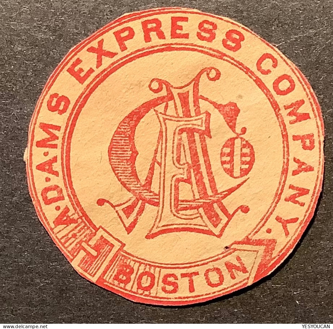 ADAMS EXPRESS COMPANY, BOSTON Rare US Local Post Stationery Frank  (USA U.S Poste Locale - Lokale Post