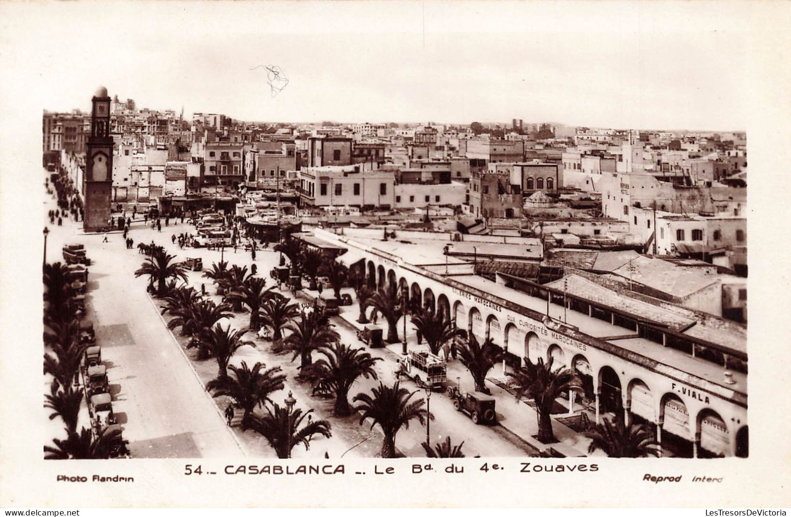 MAROC - Casablanca - Le Boulevard Du 4e Zouaves - Vue Aérienne - Carte Postale Ancienne - Casablanca
