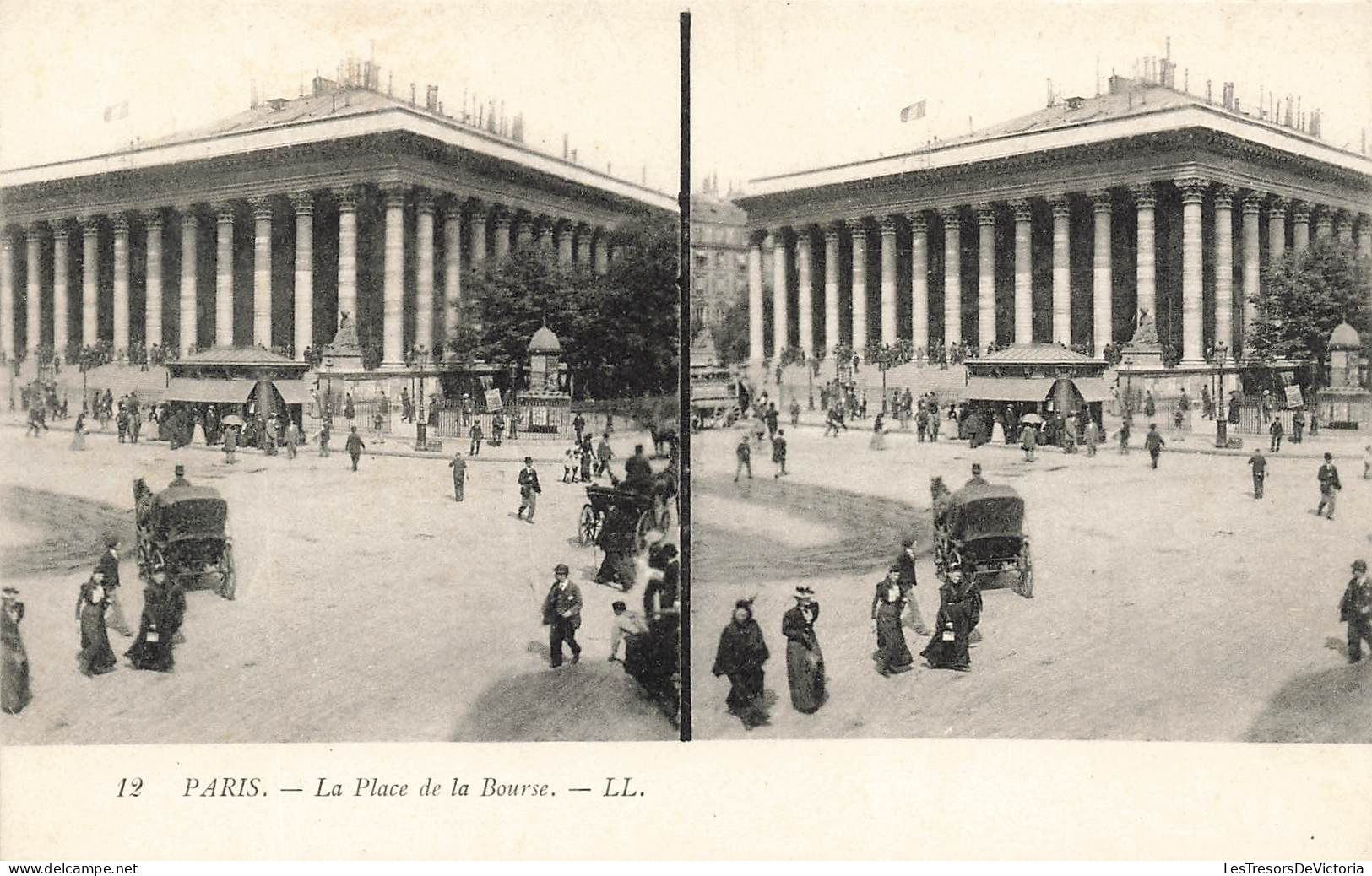FRANCE - Paris - La Place De La Bourse - Animé - Carte Postale Ancienne - Plazas