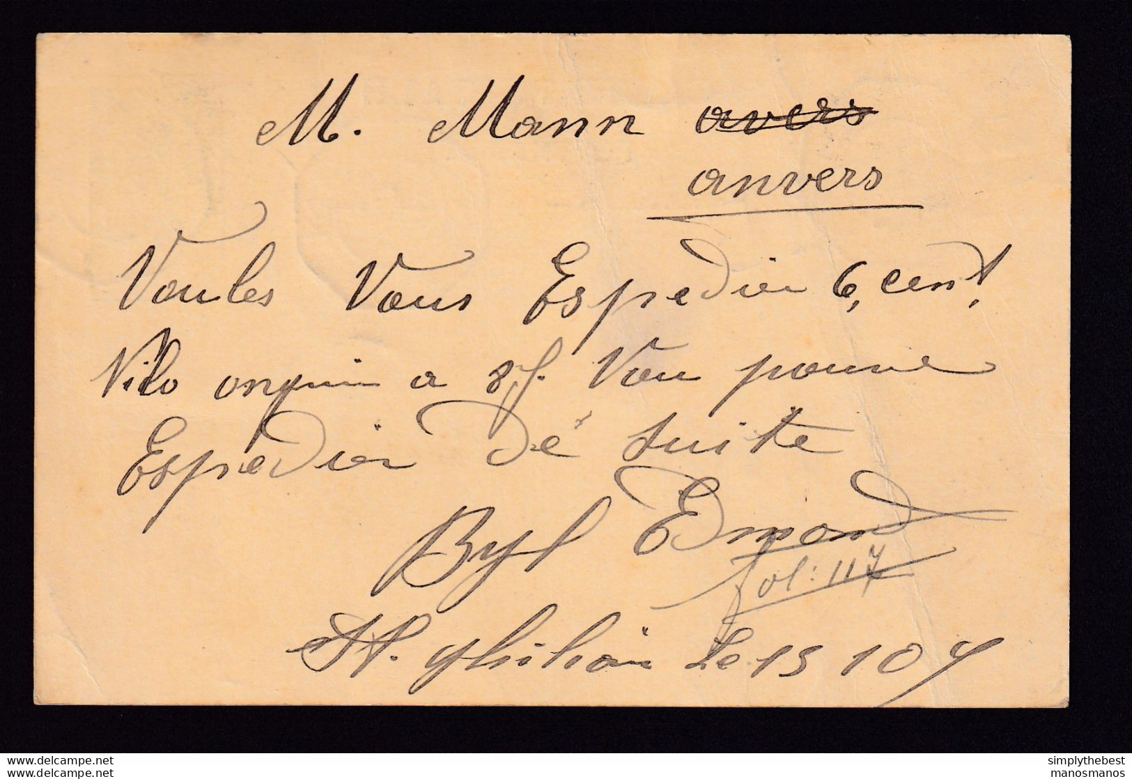 DDAA 740 -- Entier Postal + TP Fine Barbe En EXPRES - Cachet Télégraphique ST GHISLAIN 1899 Vers ANVERS Gare Centrale - Cartes Postales 1871-1909