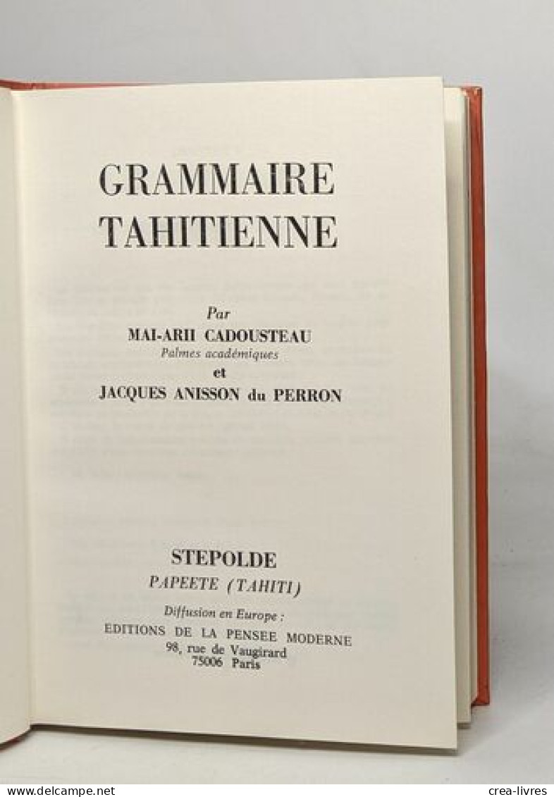 Grammaire Tahitienne - Dictionnaires