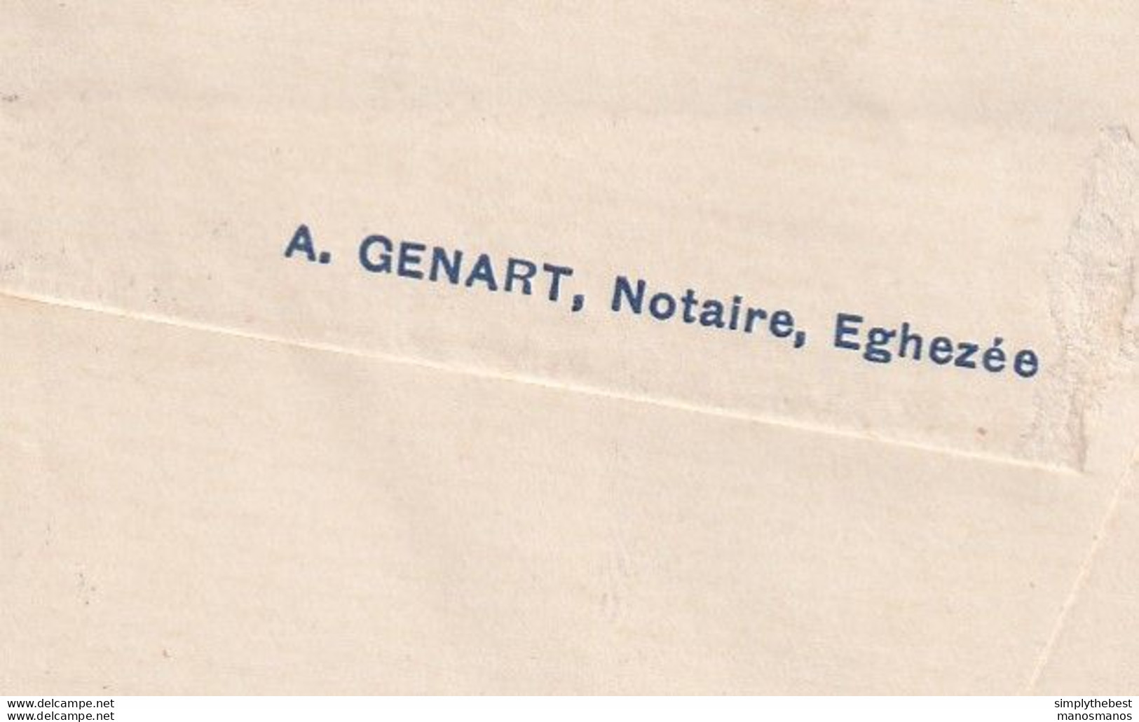 DDCC 105 -- J.O. ANVERS 1920 - Enveloppe TP Jeux Olympiques EGHEZEE 1921 - Variété De Surcharge Barre + Partie Voisine - Zomer 1920: Antwerpen