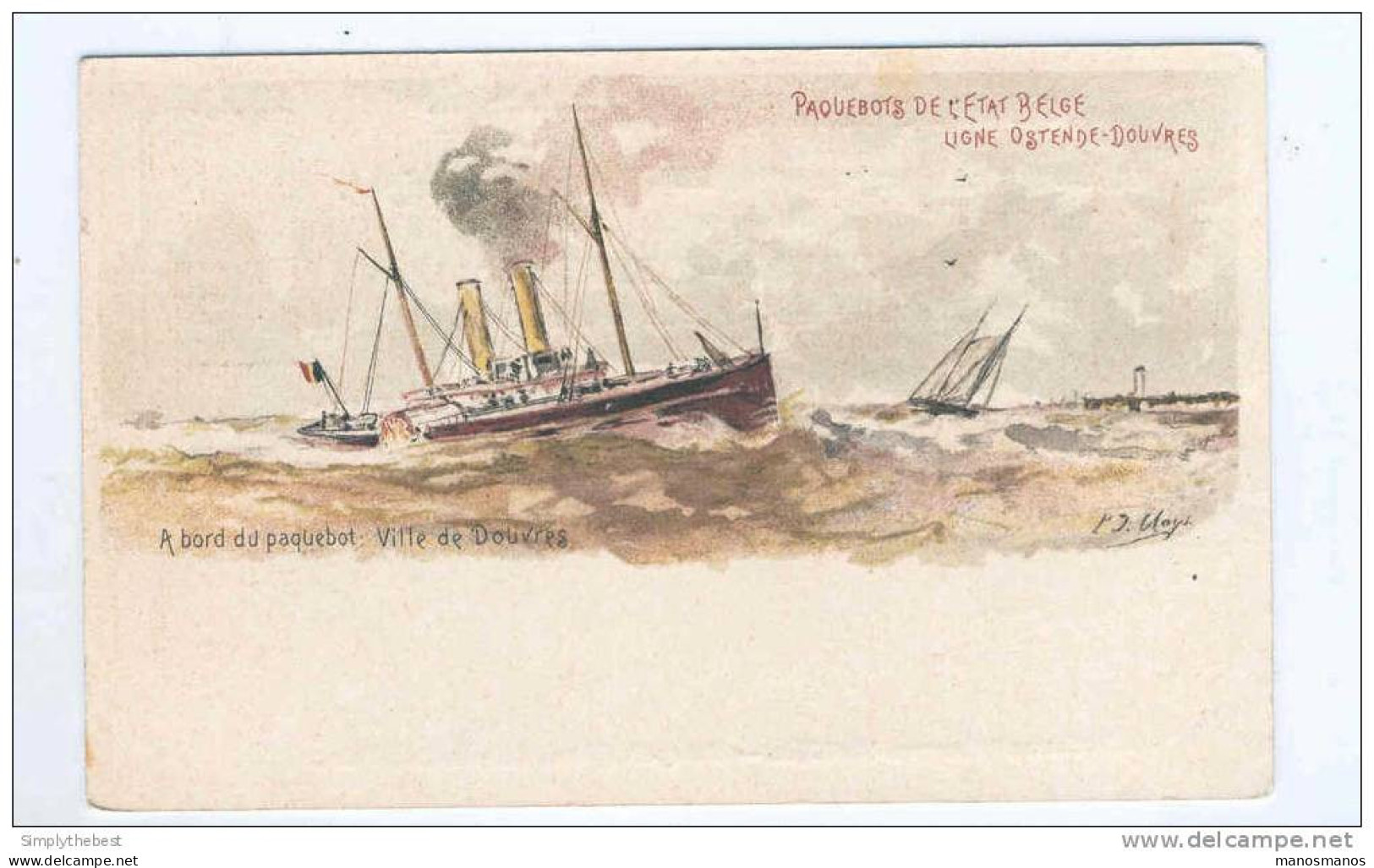 Carte Postale Paquebot 2 Aller  Ville De Douvres Non Utilisée   --  QQ170A - Tarjetas Transatlánticos