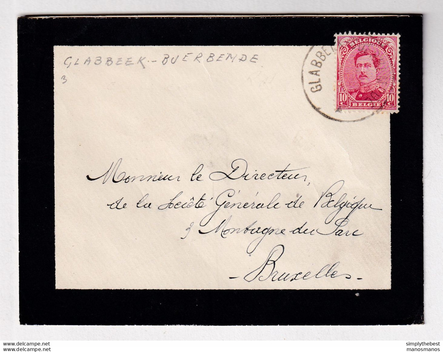 38/088 - FORTUNE 1919 - Enveloppe TP Albert Cachet Centre Vide GLABBEEK SUERBEMPDE - Ex KAPPELLEN - Foruna (1919)