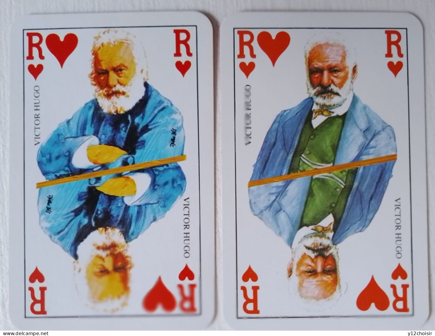 2 Cartes à Jouer Victor Hugo Différentes - Autres & Non Classés