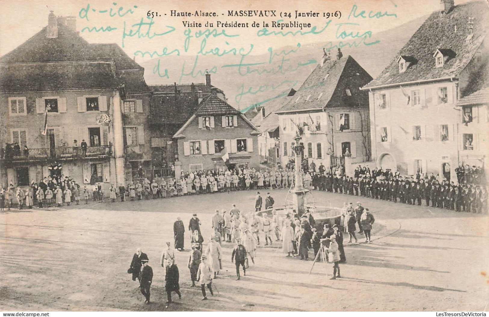 FRANCE - Massevaux - Visite Du Président De La République - Animé - Carte Postale Ancienne - Masevaux