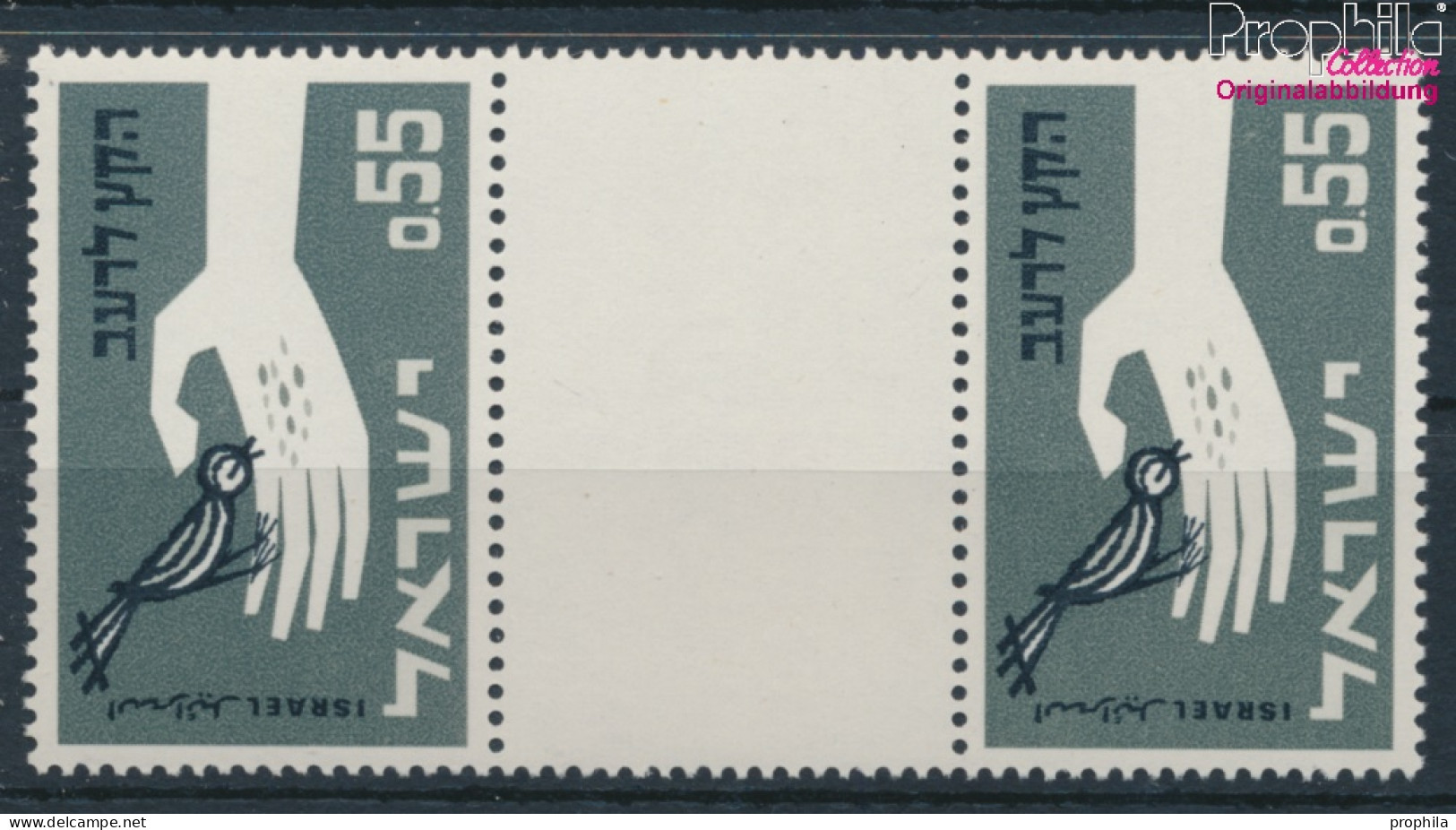 Israel 282ZS Zwischenstegpaar (kompl.Ausg.) Postfrisch 1963 Kampf Gegen Den Hunger (10256725 - Unused Stamps (without Tabs)