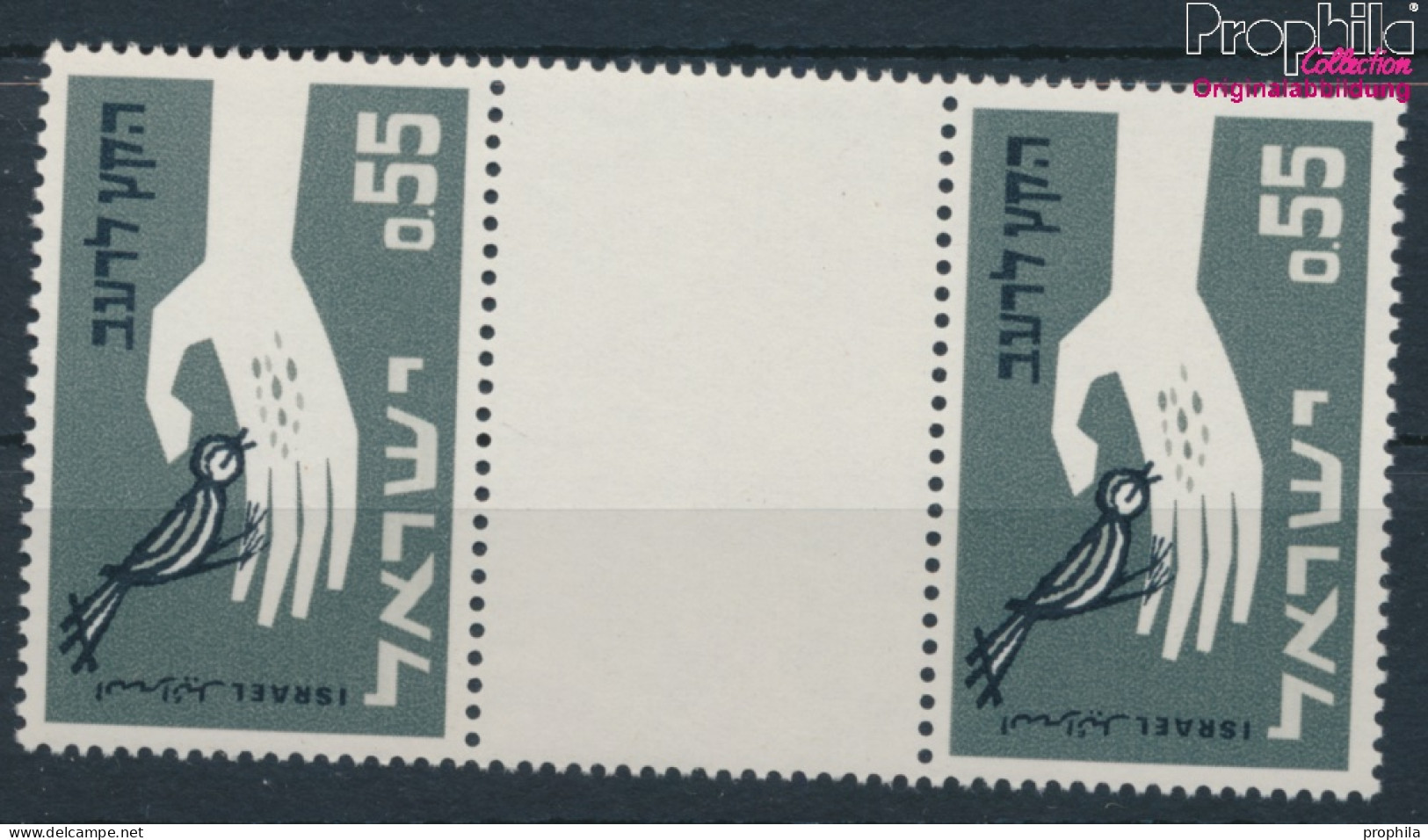 Israel 282ZS Zwischenstegpaar (kompl.Ausg.) Postfrisch 1963 Kampf Gegen Den Hunger (10256726 - Unused Stamps (without Tabs)