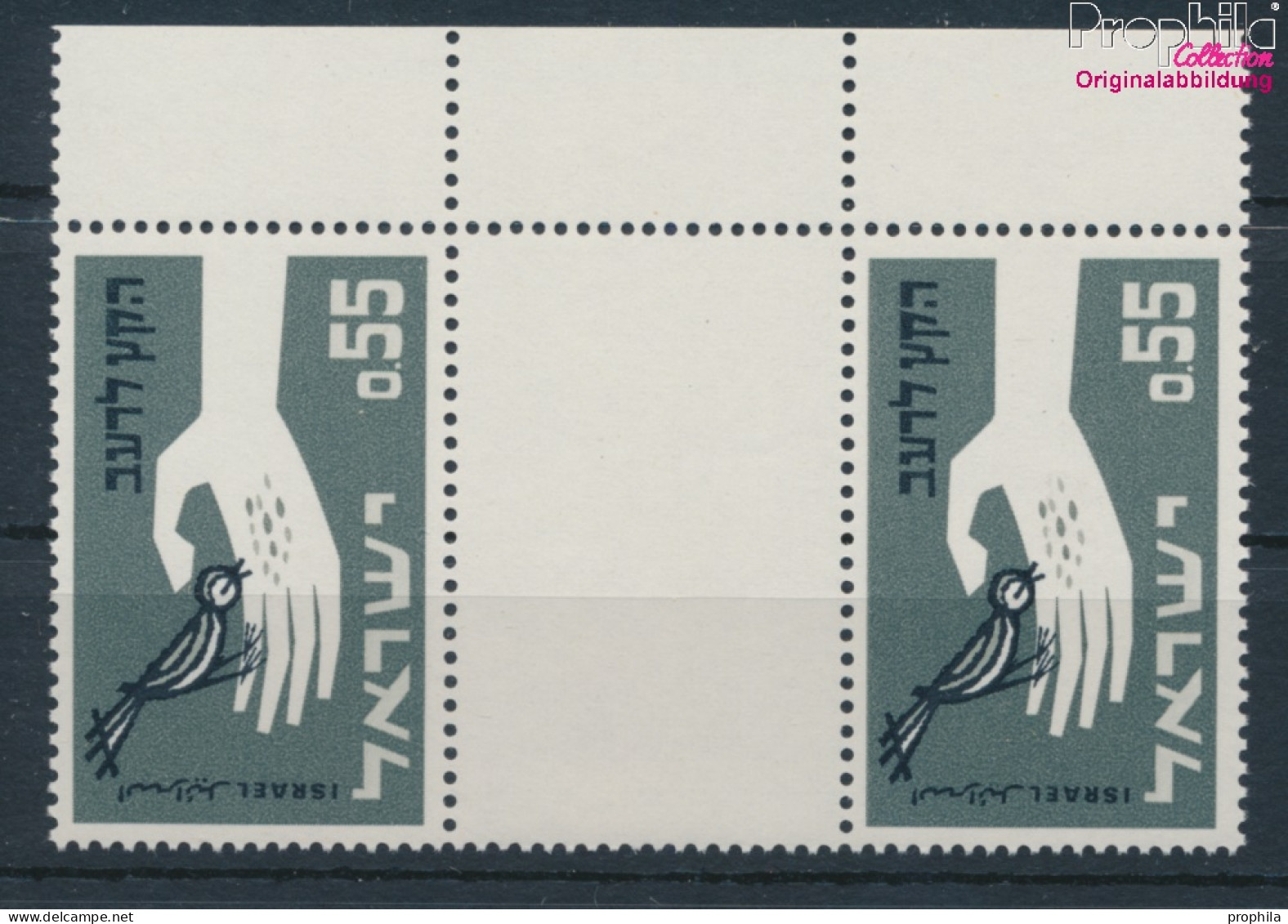 Israel 282ZS Zwischenstegpaar (kompl.Ausg.) Postfrisch 1963 Kampf Gegen Den Hunger (10256727 - Neufs (sans Tabs)