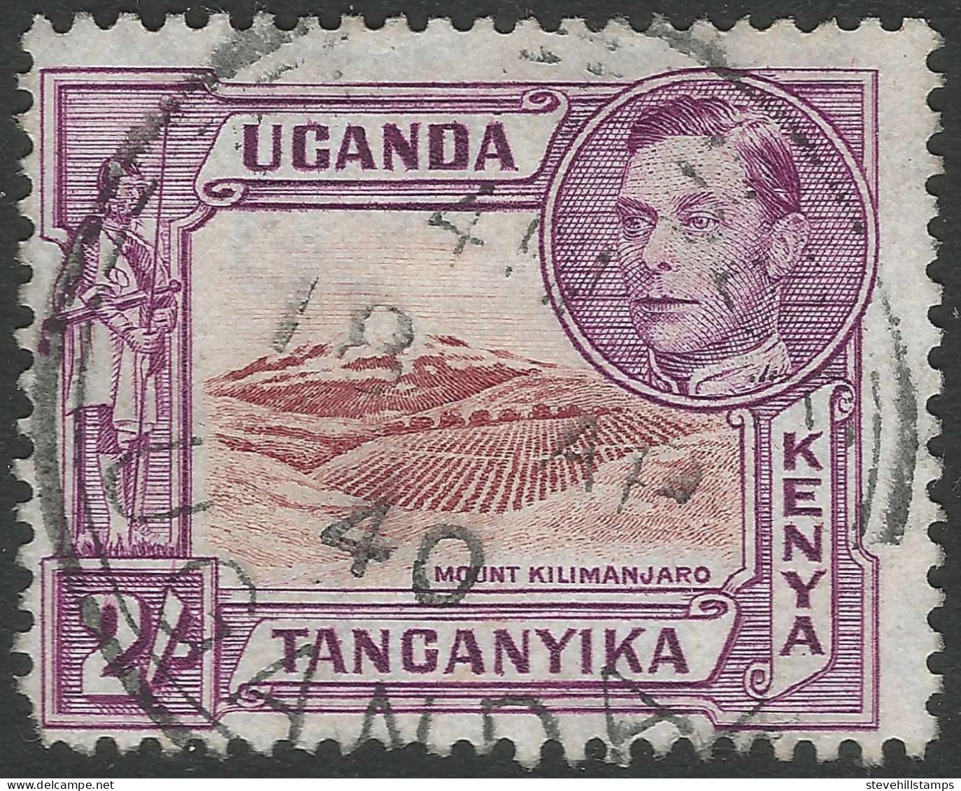 Kenya, Uganda & Tanganyika. 1938-54 KGVI. 2/- Used. P13¼ SG 146 - Kenya, Uganda & Tanganyika