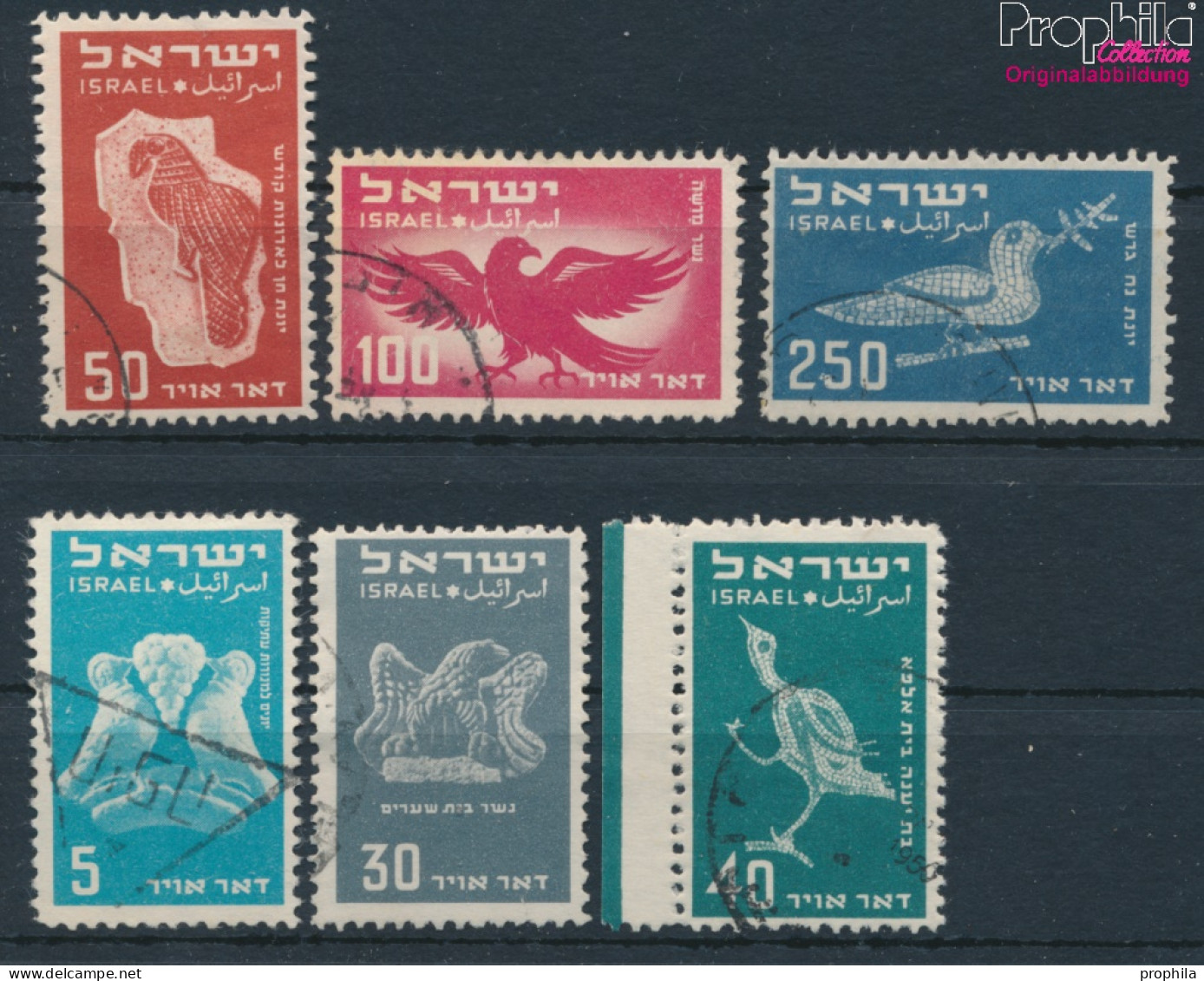 Israel 33-38 (kompl.Ausg.) Gestempelt 1950 Vogeldarstellungen (10256661 - Gebraucht (ohne Tabs)