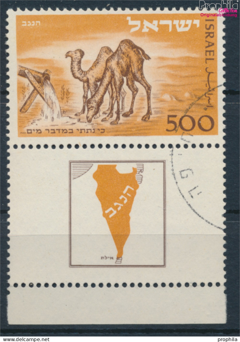 Israel 54 Mit Tab (kompl.Ausg.) Gestempelt 1950 Postamt In Elat (10256651 - Usados (con Tab)